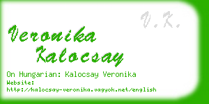 veronika kalocsay business card